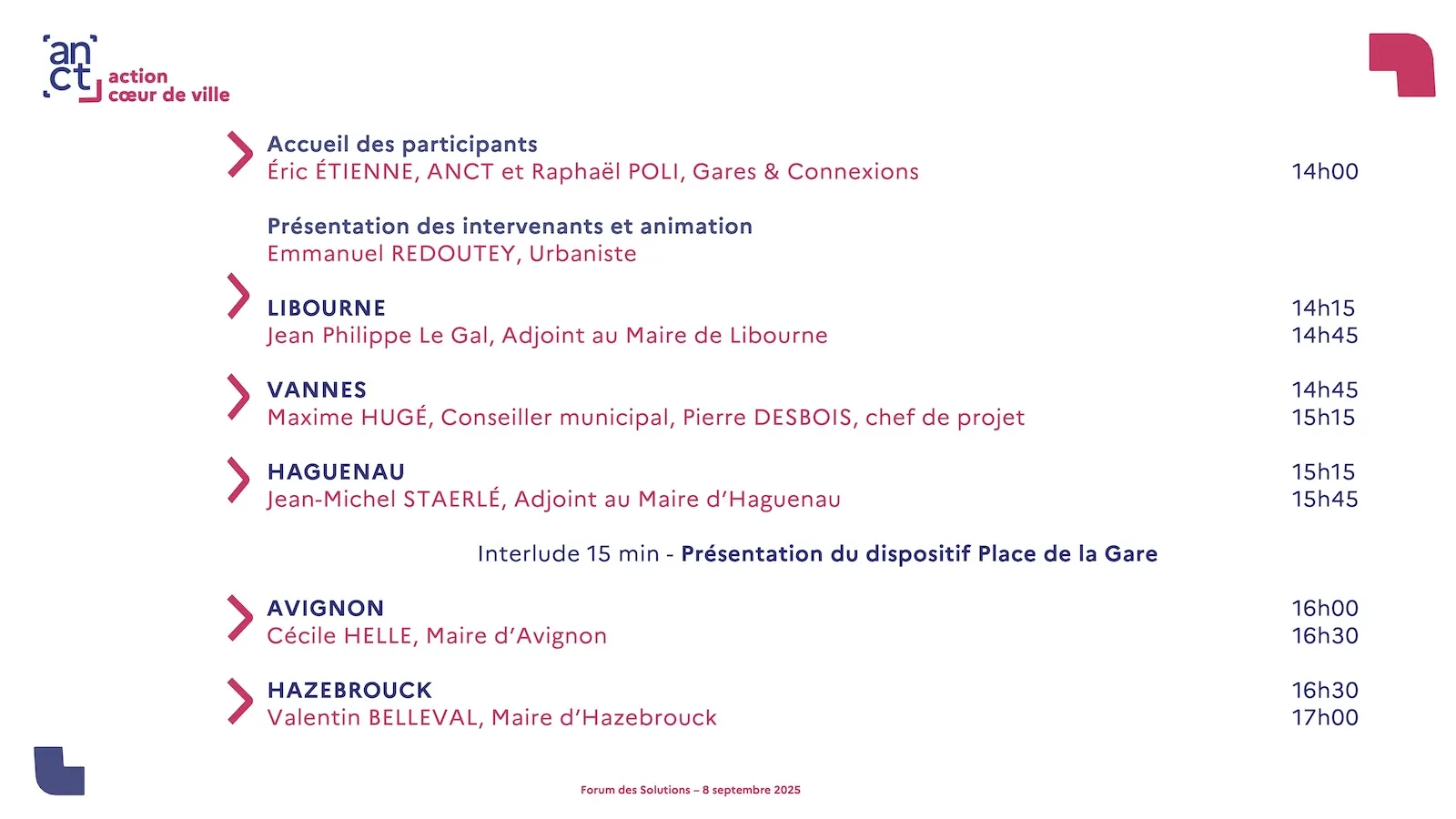 Emmanuel Redoutey ANCT Forum des solutions Quartiers Gare 2