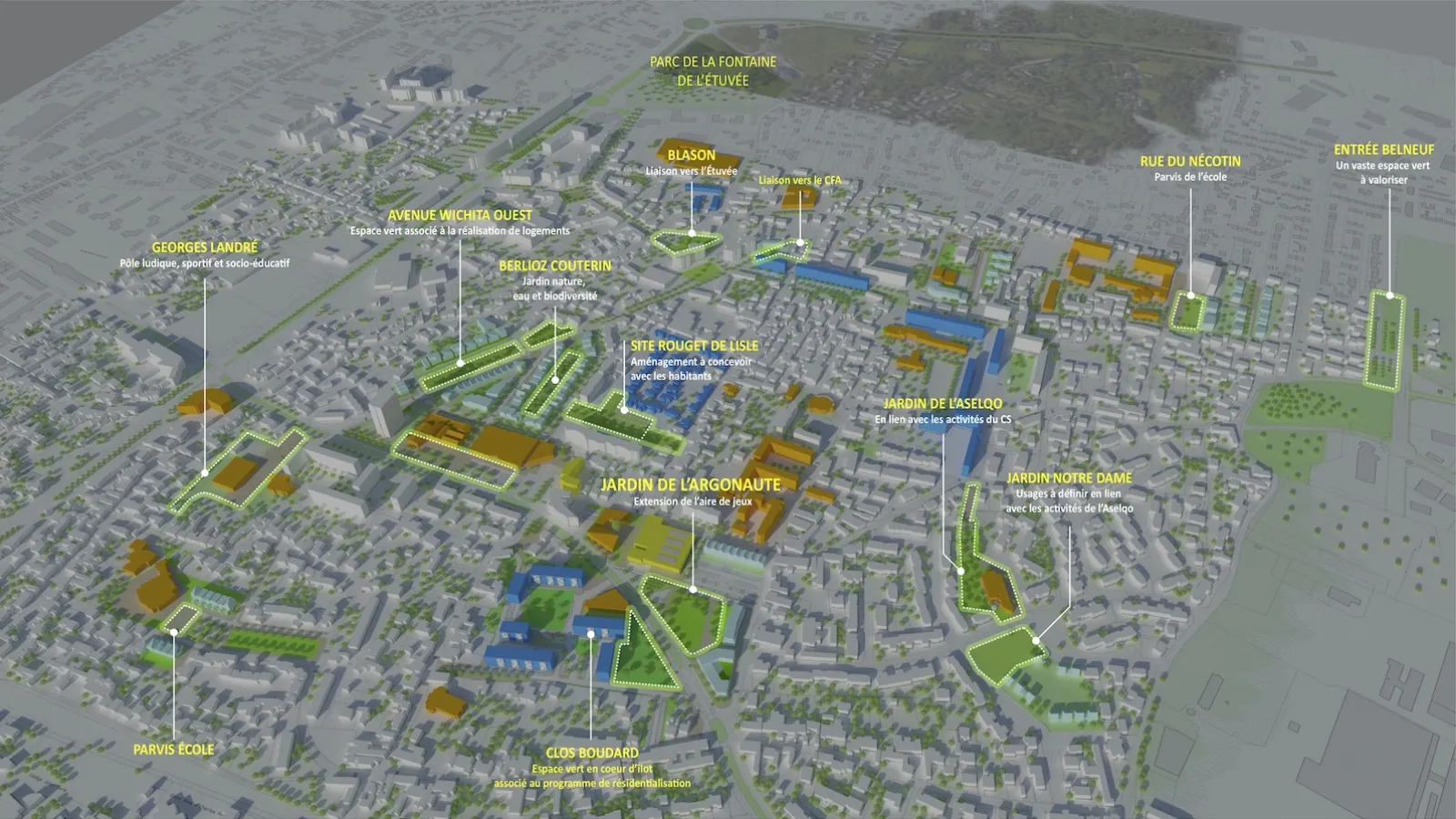 Plan guide Argonne - Jardins © Emmanuel Redoutey U&P - Rio architectes