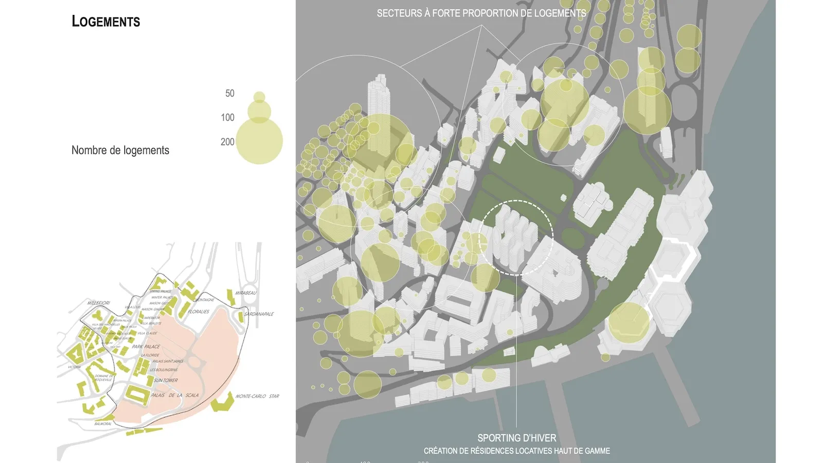 Étude de programmation urbaine - Monte-Carlo, 2013 - Occupations © ER U&P (données SIG - Direction de la Prospective, de l'urbanisme et de la mobilité)