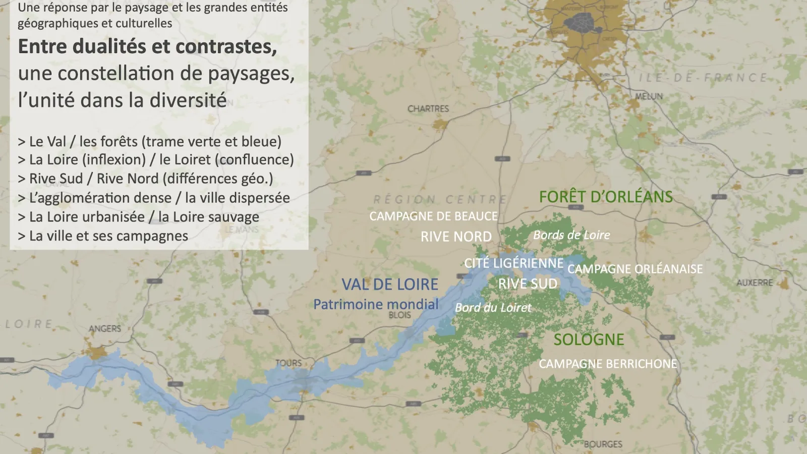Étude SCOT Orléans - Grandes entités paysagères © Emmanuel Redoutey U&P