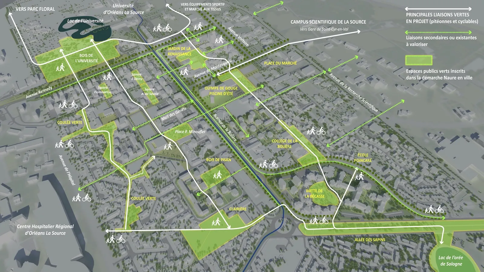 Plan guide La Source - Trame verte © Emmanuel Redoutey U&P - Rio architectes